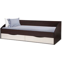 Кровать симметричная Олмеко Фея-3 90х200 (Венге/Вудлайн Кремовый)