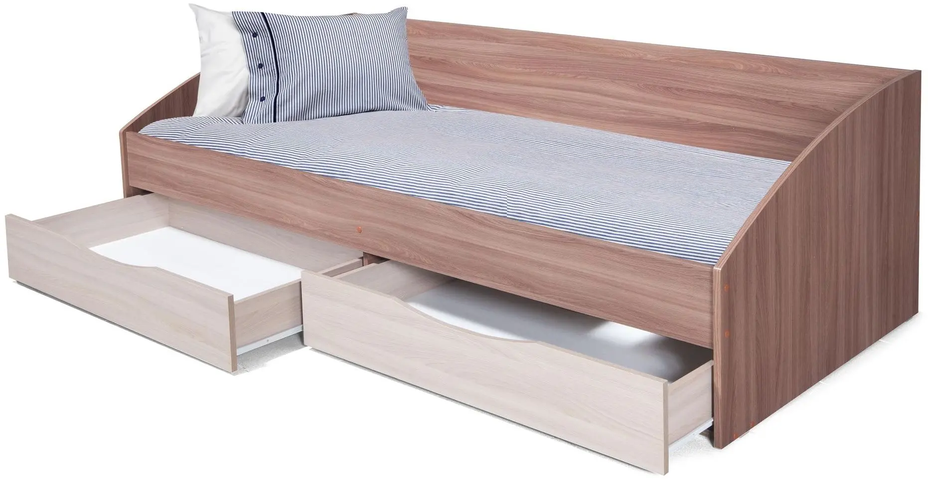 Кровать симметричная Олмеко Фея-3 90х200 (Ясень Шимо Темный/Ясень Шимо Светлый) - 3