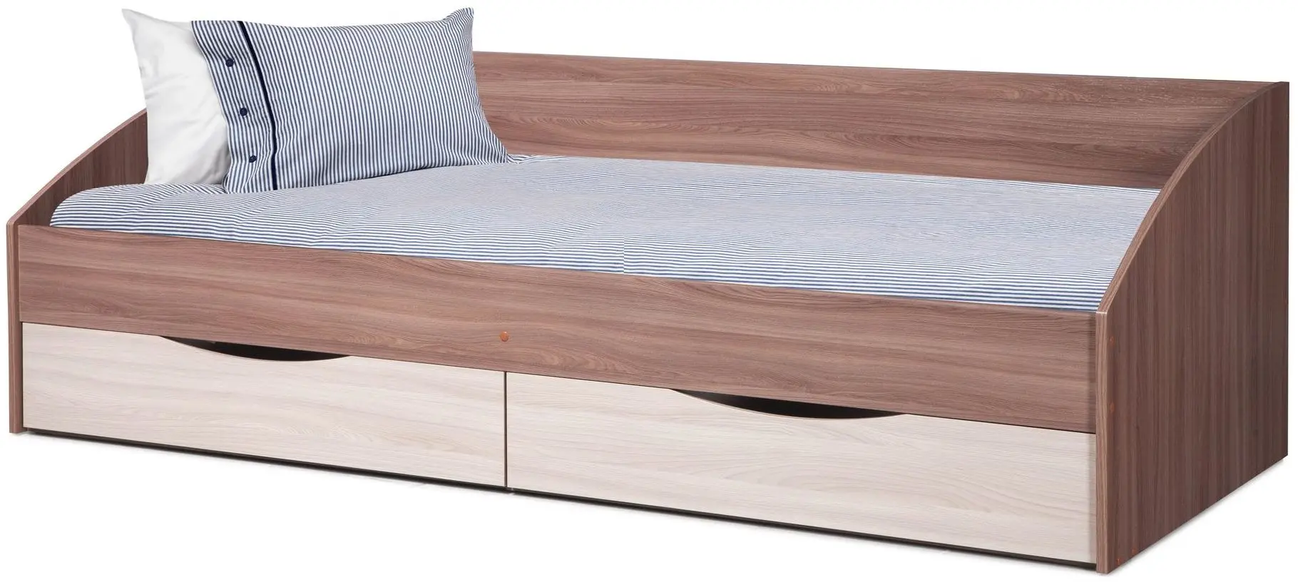 Кровать симметричная Олмеко Фея-3 90х200 (Ясень Шимо Темный/Ясень Шимо Светлый)