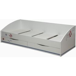 Кровать симметричная Олмеко Фея-3 Корблик 90х200 (Белый)