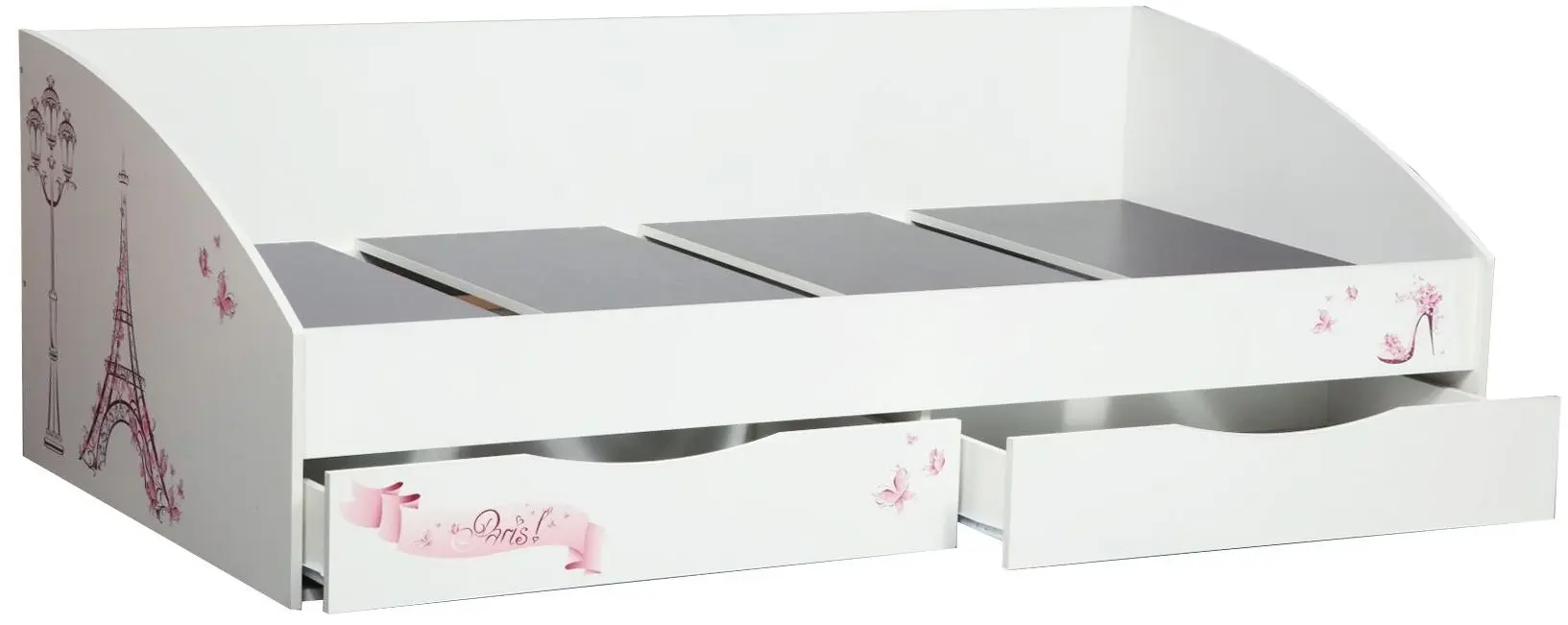 Кровать симметричная Олмеко Фея-3 Париж 90х200 (Белый) - 3