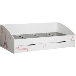 Кровать симметричная Олмеко Фея-3 Париж 90х200 (Белый)