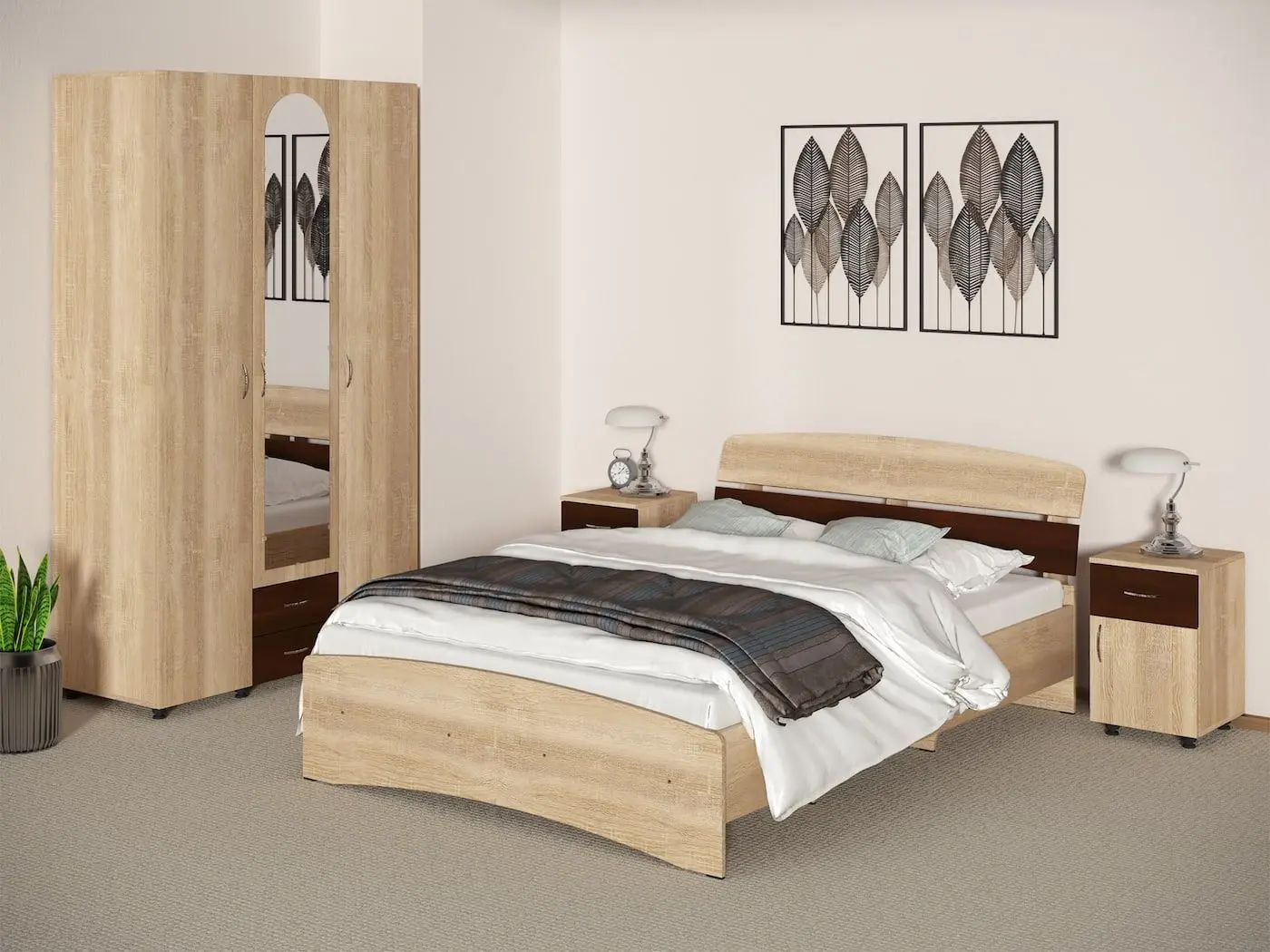 Pat Пехотин Mylana 140x200 (Sonoma Oak/Wallnut)