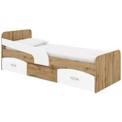 Кровать Пехотин Милка 80x190 (Дуб Тахо/Белый) Thumb