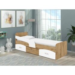 Кровать Пехотин Милка 80x190 (Дуб Тахо/Белый)