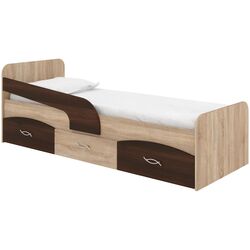 Кровать Пехотин Милка (Дуб Сонома/Орех)