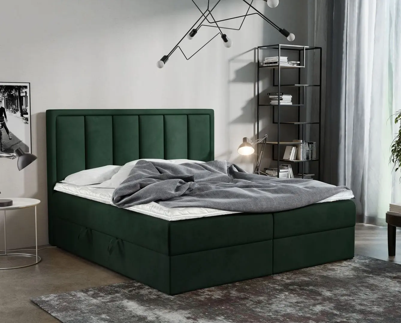 Pat continental Prime Furniture Voxi 140x200 cm Kronos 19 (Green)