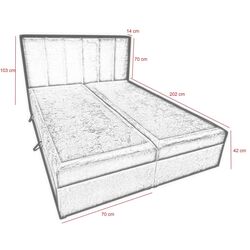 Pat continental Prime Furniture Voxi 140x200 cm Kronos 9 (Blue) Thumb