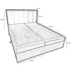 Pat continental Prime Furniture Voxi 180x200 cm Kronos 19 (Green) Thumb