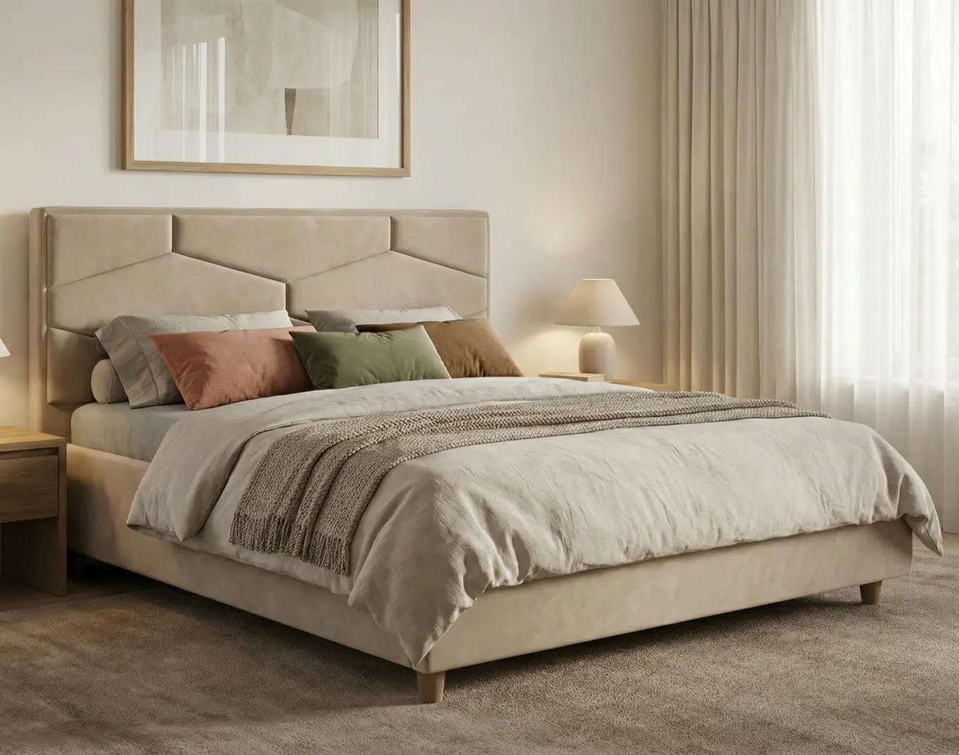 Кровать Relaxe Home Sydney подъемный механизм 180x200 (Beige)
