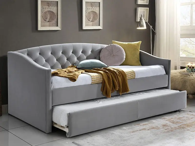 Pat Signal Alessia Velvet 90x200 (Gray Light/Oak) - 3