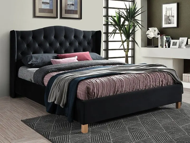 Pat Signal Aspen Velvet 160x200 (Black/Oak)