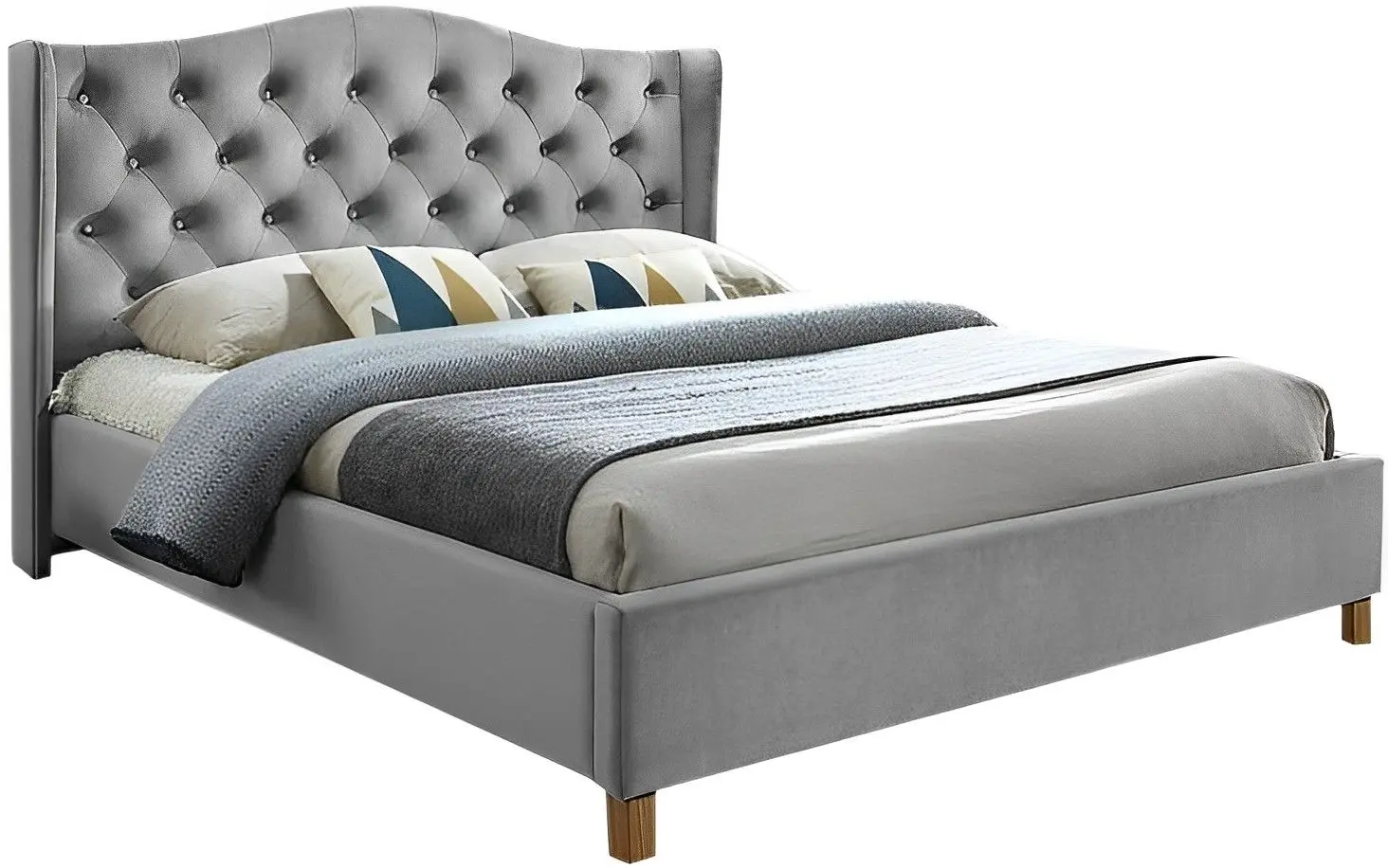 Pat Signal Aspen Velvet 160x200 (Gray Light/Oak)