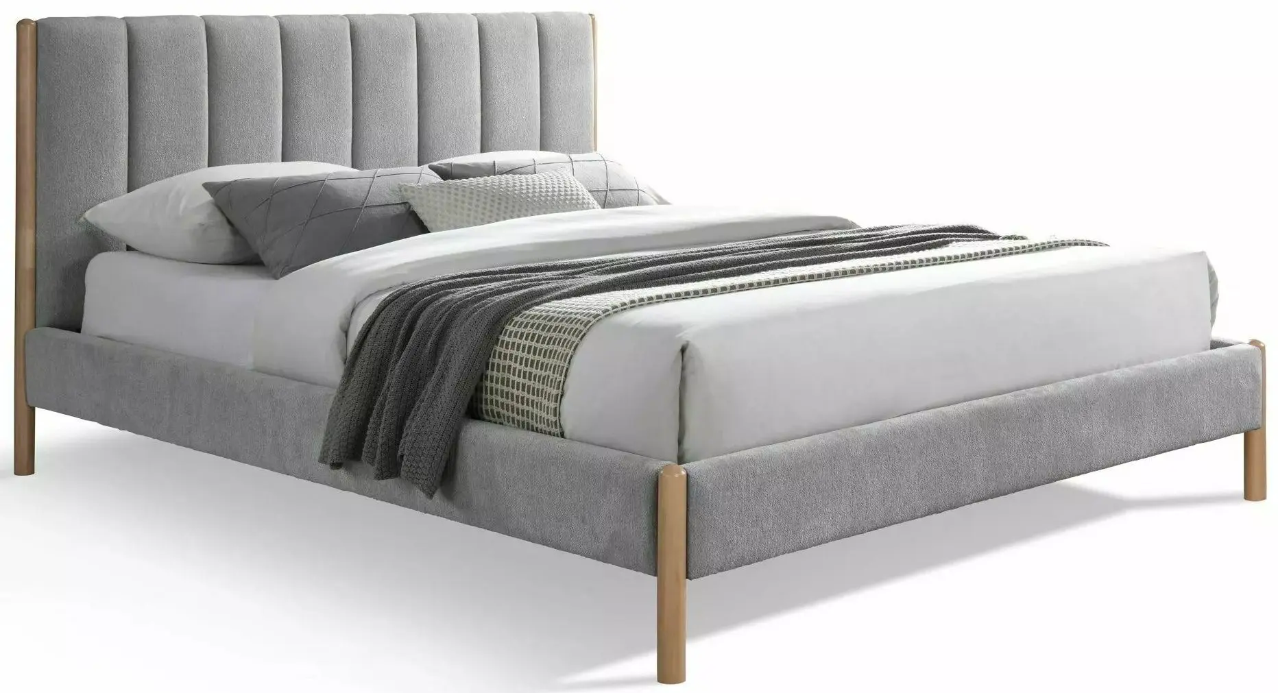 Кровать Signal Belmont Raven 06 160x200 (Light Grey/Light Walnut) - 2