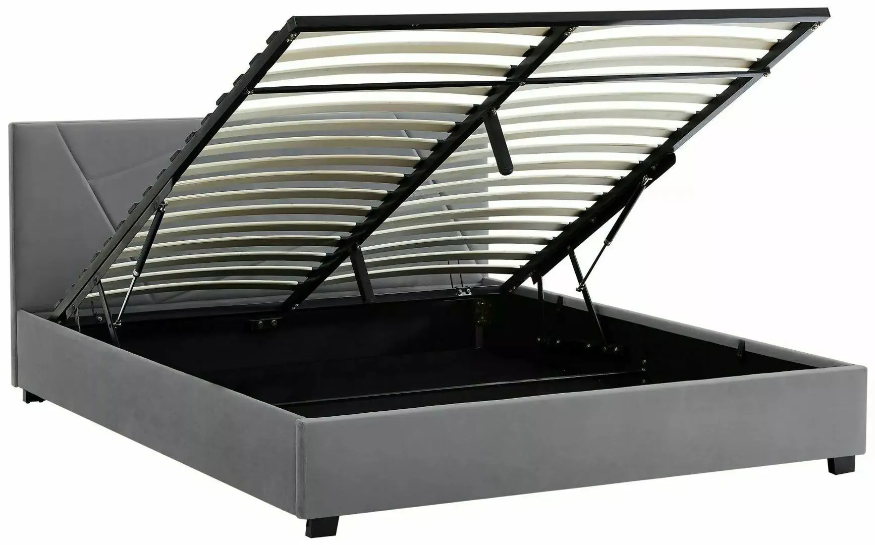 Pat Signal Columbia Velvet cu mecanism de ridicare 140x200 (Grey)