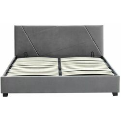 Pat Signal Columbia Velvet cu mecanism de ridicare 140x200 (Grey) Thumb