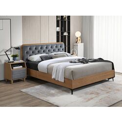 Pat Signal Donna Velvet 160x200 (Gray/Oak)