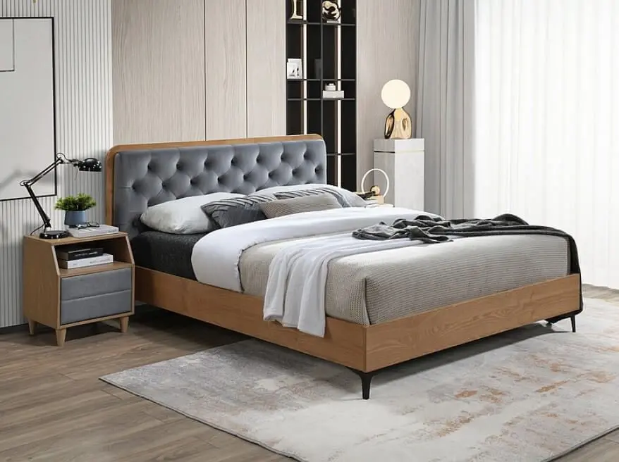 Pat Signal Donna Velvet 160x200 (Gray/Oak)