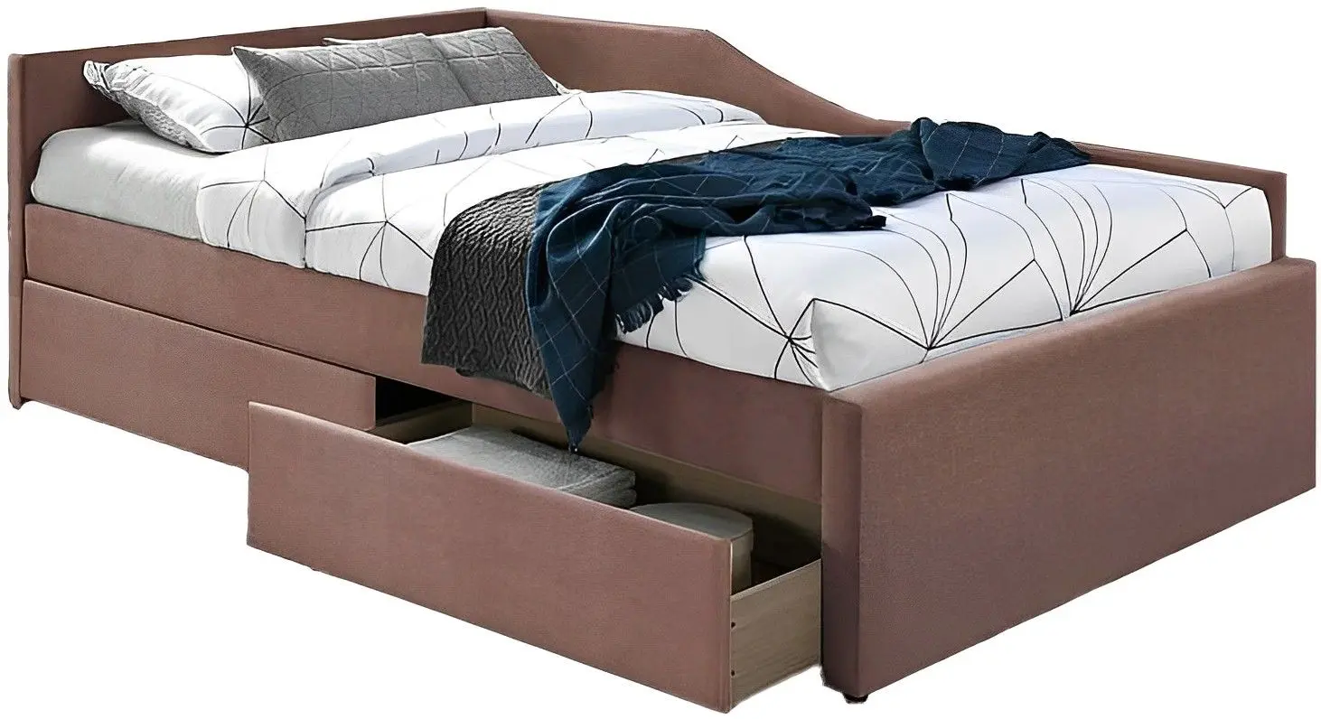 Кровать Signal Eliot Velvet 120x200 (Antique Rose)