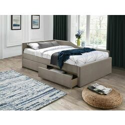 Кровать Signal Eliot Velvet 120x200 (Dark Beige) Thumb