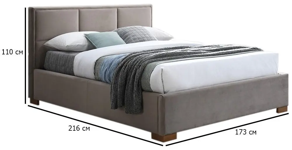 Pat Signal Maison Bluvel 40 cu mecanism de ridicare 160x200 (Dark Beige) - 2