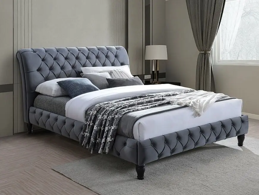 Pat Signal Malena Velvet 160x200 (Gray/Wenge)