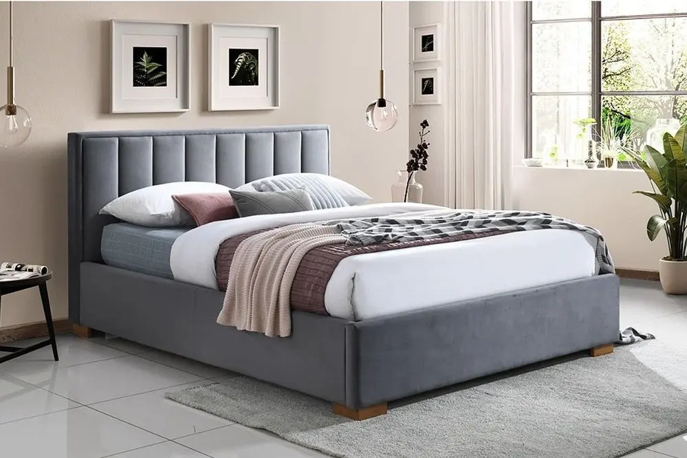 Pat Signal Marani Bluvel 14 cu mecanism de ridicare 160x200 (Grey)