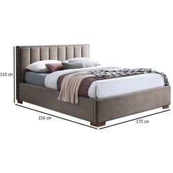 Pat Signal Marani Bluvel 40 cu mecanism de ridicare 160x200 (Dark Beige) Thumb
