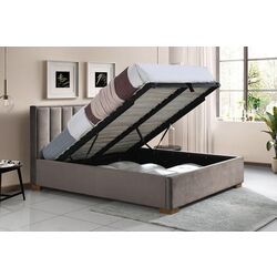 Pat Signal Marani Bluvel 40 cu mecanism de ridicare 160x200 (Dark Beige) Thumb