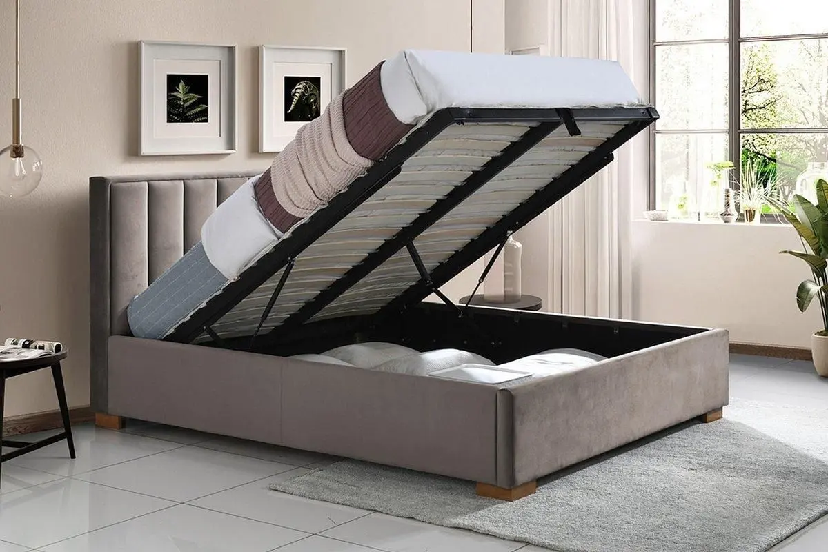 Pat Signal Marani Bluvel 40 cu mecanism de ridicare 160x200 (Dark Beige) - 3