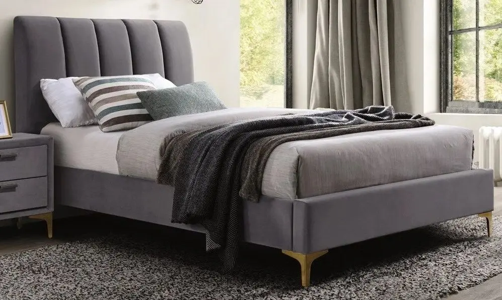 Pat Signal Mirage Velvet 90x200 (Gray/Gold)