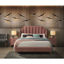 Кровать Signal Monako Velvet 160x200 (Antique Rose/Gold) Thumb