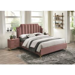 Кровать Signal Monako Velvet 160x200 (Antique Rose/Gold) Thumb