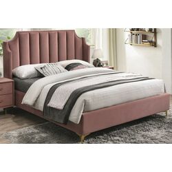 Кровать Signal Monako Velvet 160x200 (Antique Rose/Gold)