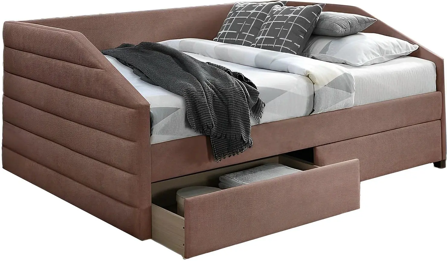 Кровать Signal Nadia Velvet 120x200 (Antique Rose)