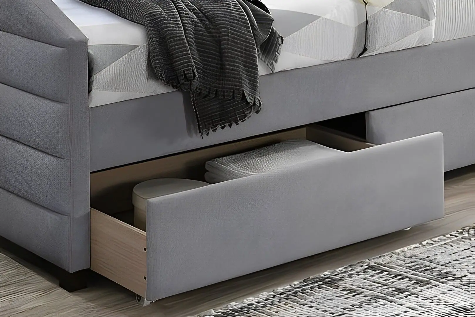 Кровать Signal Nadia Velvet 120x200 (Gray) - 3