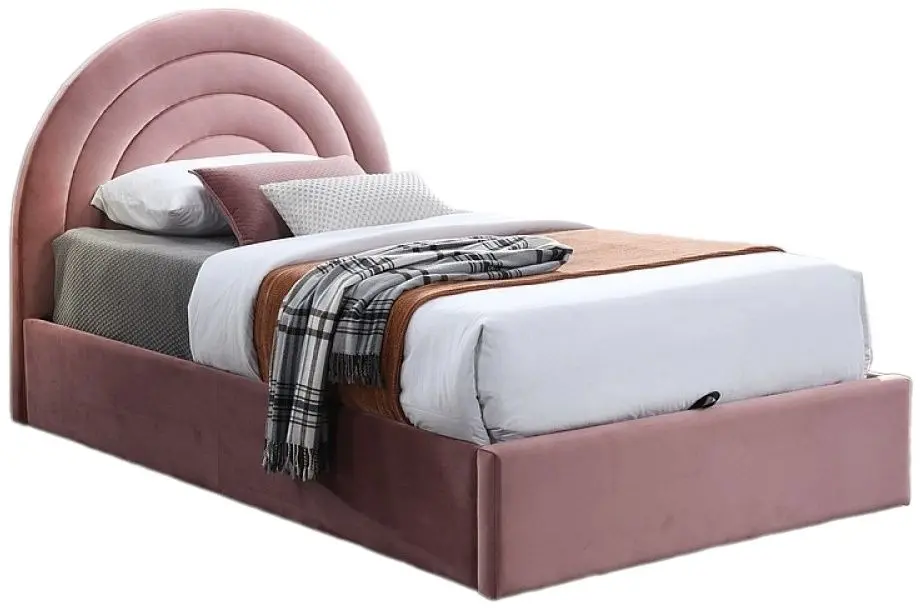Кровать Signal Polly Velvet 120x200 Bluvel 52 (Antique Pink/Black) - 2