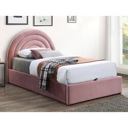 Кровать Signal Polly Velvet 120x200 Bluvel 52 (Antique Pink/Black)