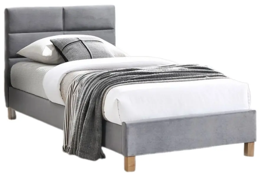 Pat Signal Sierra Velvet 90x200 (Grey/Oak)