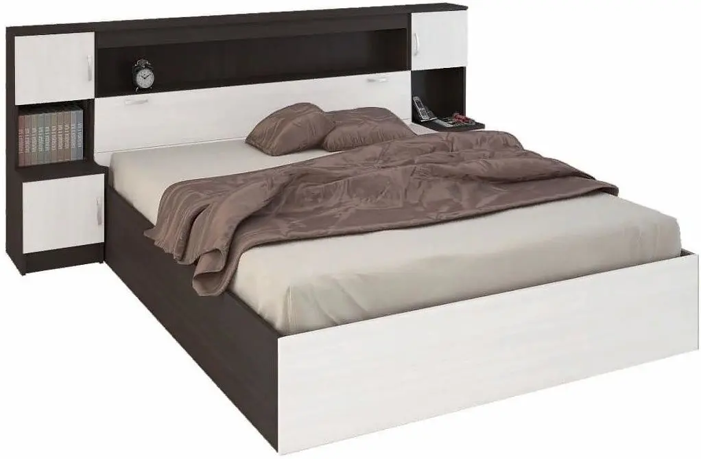 Pat Стендмебель Basya КР 552 160x200 Belfort Oak/Wenge (cu suprastructură)