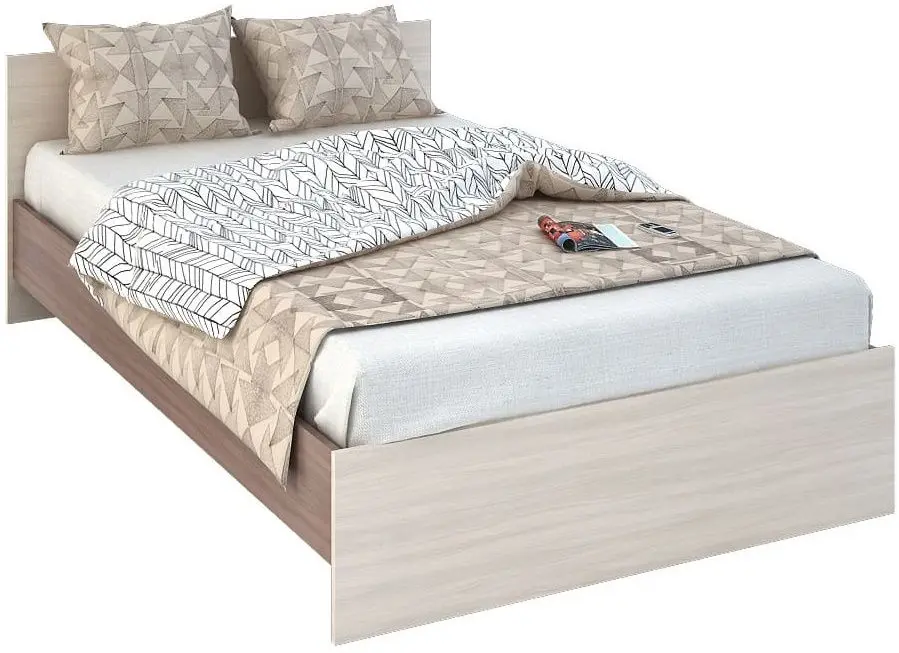 Кровать Стендмебель Бася КР 556 120x200 (Ясень Шимо Темный/Ясень Шимо Светлый)