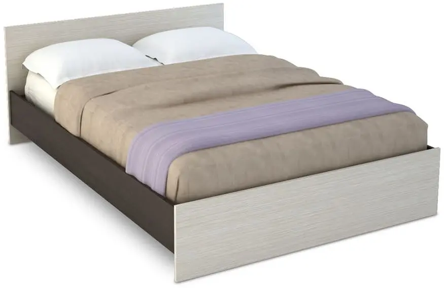 Кровать Стендмебель Бася КР 557 140x200 (Дуб Белфорт/Венге)