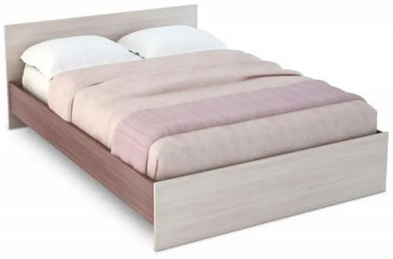 Кровать Стендмебель Бася КР 557 140x200 (Ясень Шимо Темный/Ясень Шимо Светлый)
