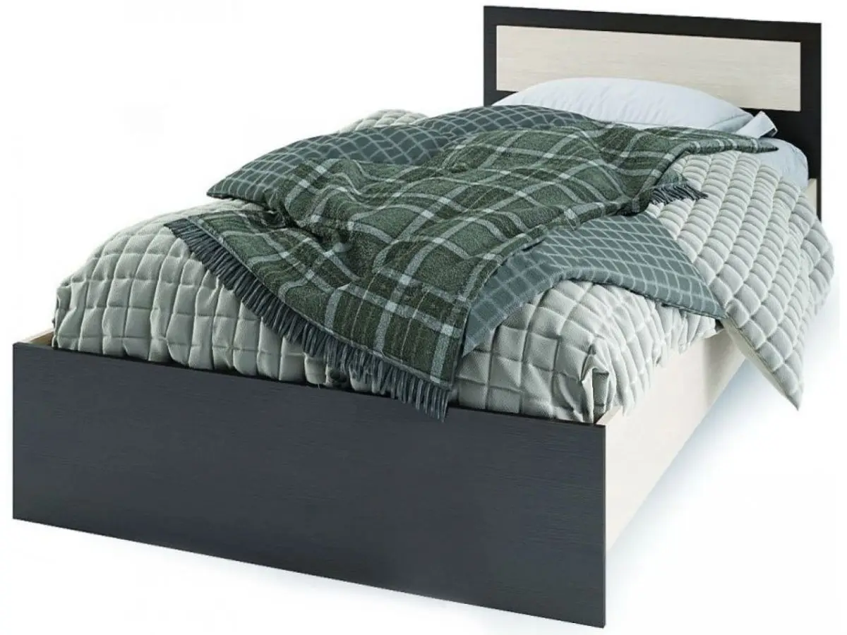 Кровать Стендмебель Гармония КР 603 90x200 (Дуб Белфорт/Венге)