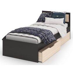 Pat Стендмебель Garmoniya КР 607 80x200 Belfort Oak/Wenge (cu sertare)