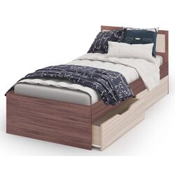 Pat Стендмебель Garmoniya КР 608 90x200 Ash Shimo Light/Ash Shimo Dark (cu sertare)