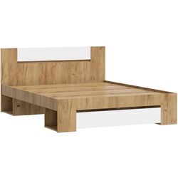 Кровать Стендмебель Ламия КР 061 160x200 (Дуб Крафт Золотой/Белый Бриллиант) Thumb