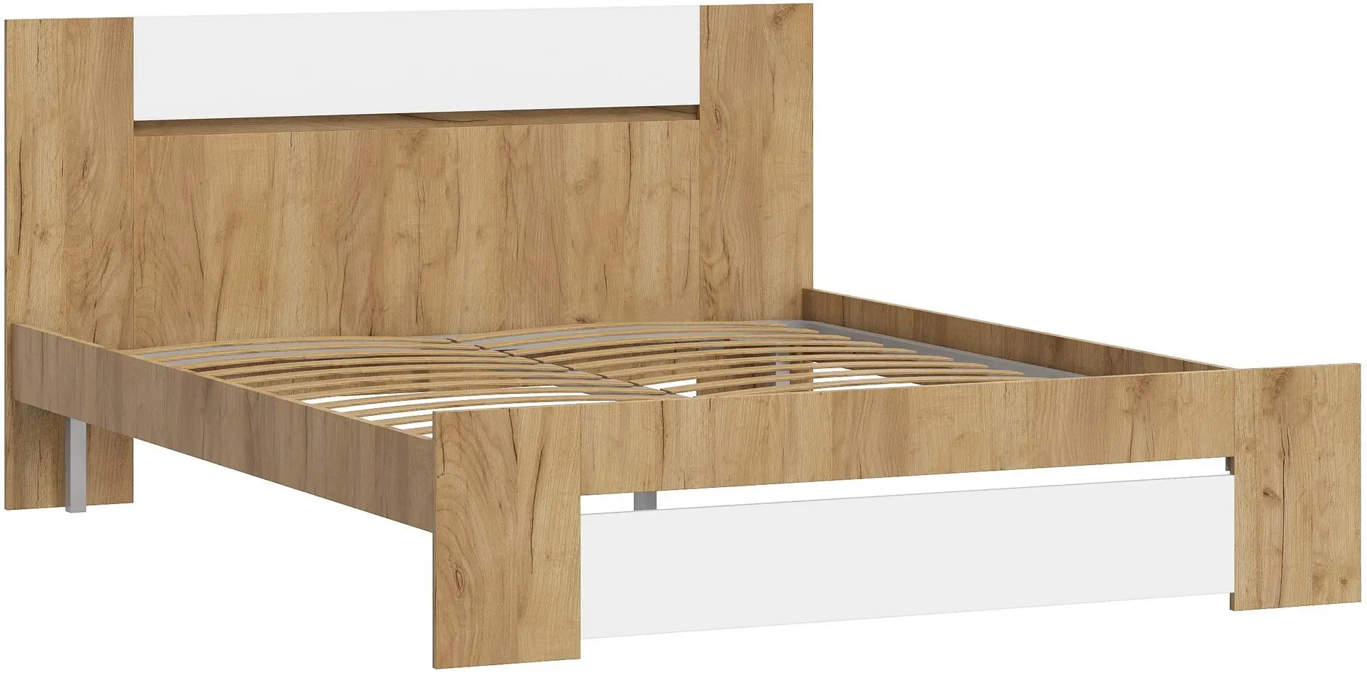 Pat Стендмебель Lamiya КМ 062 160x200 Craft Oak Gold/Diamond White (baza lamele) - 2