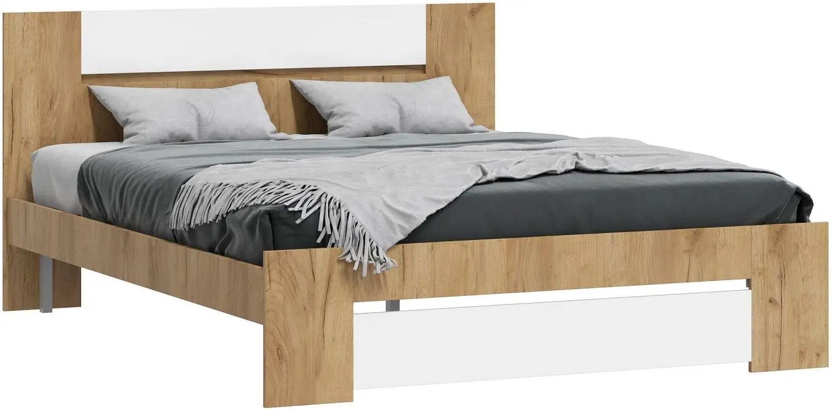 Pat Стендмебель Lamiya КМ 062 160x200 Craft Oak Gold/Diamond White (baza lamele)