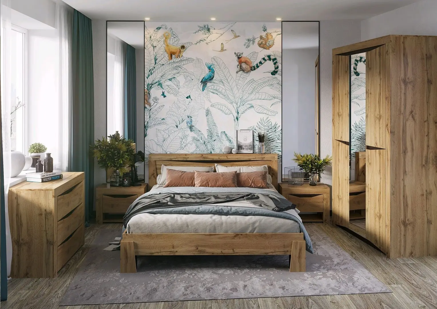 Кровать Стендмебель Паола КР 703 160x200 (Дуб Крафт Золотой) - 4